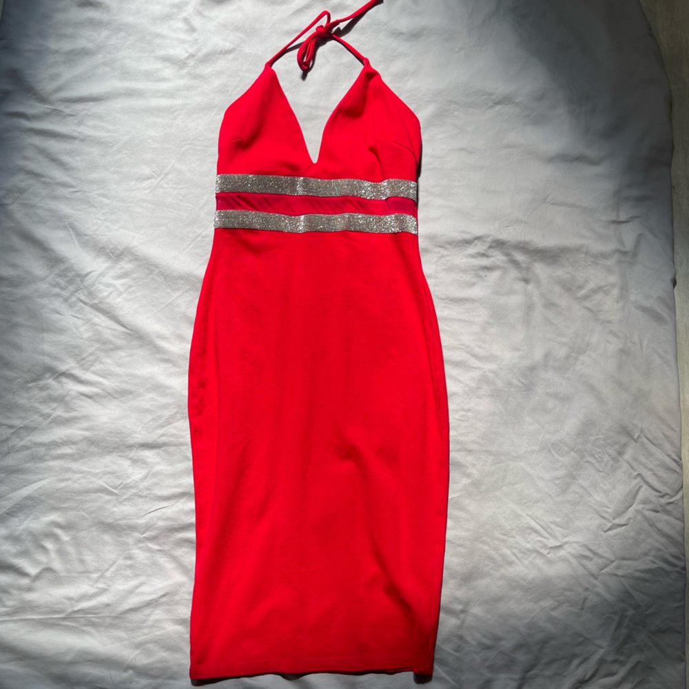 Red Bling Cocktail Dress - Size Small/ Medium